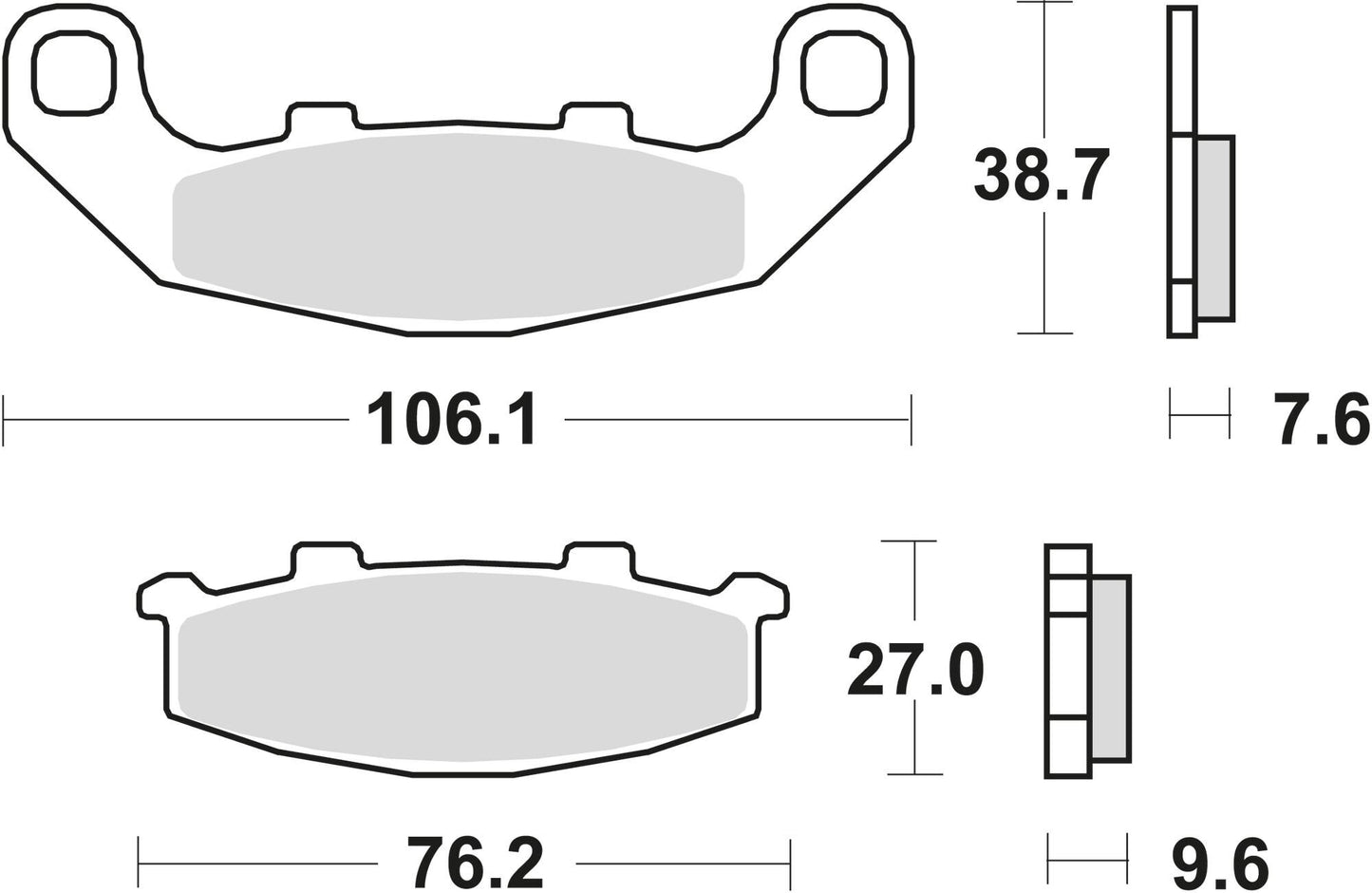 Trw Brake Pad MCB 586 SV Sinterato Metal