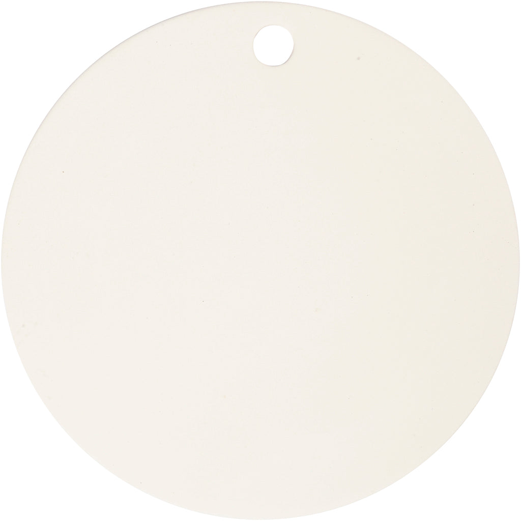 Etichetta aziendale Creativ, d 15 cm, spessore 0,5 cm, bianco, 1 pezzo