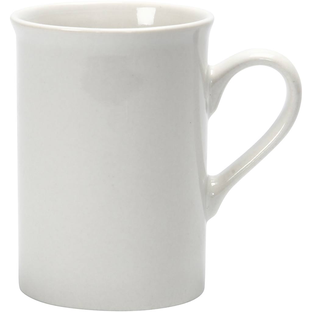 Tazze aziendali Creativ, h: 10 cm, d 7,4 cm, bianco, 2 pezzi 1 scatola