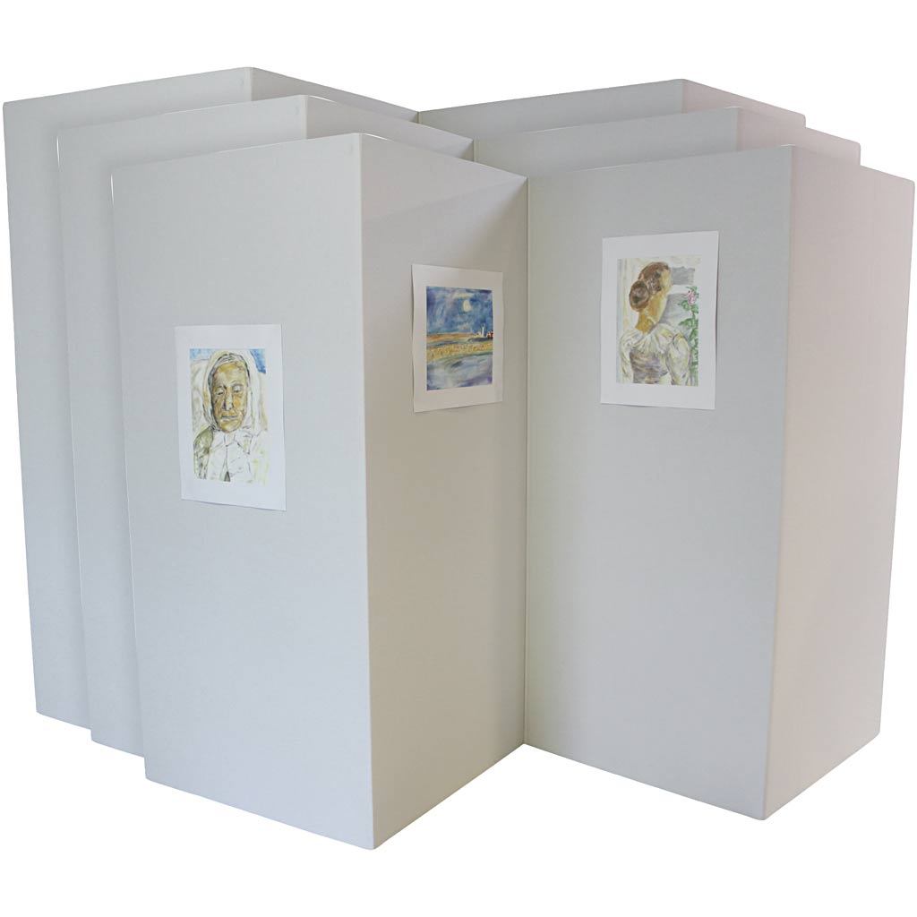 Paredes de presentación, h: 190 cm, w: 4x90 cm, espesor 4 mm, 3 piezas 1 caja