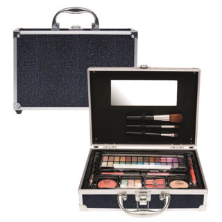Valigia trucco Casuelle nero blu glitter
