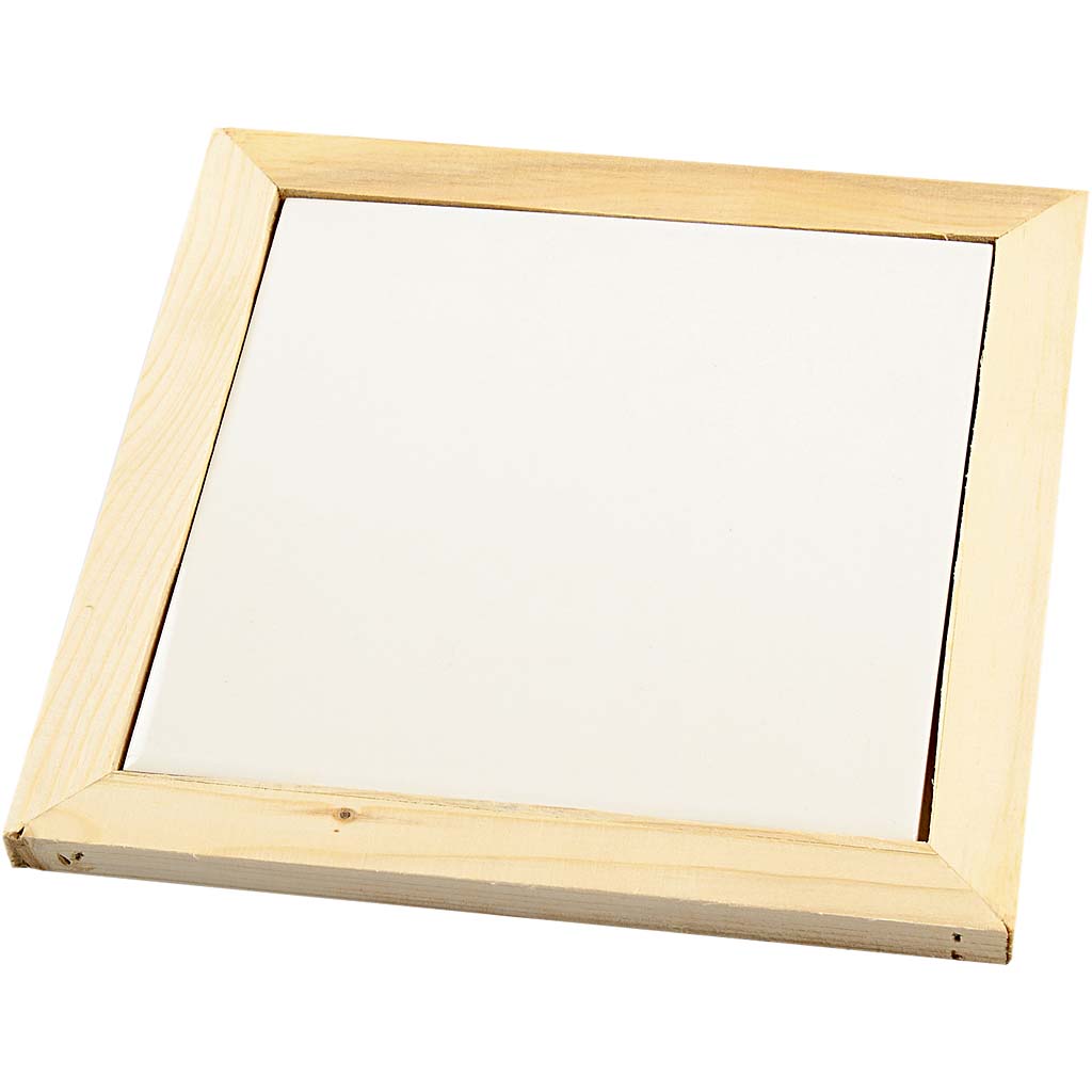 Sottobicchiere Creative Company con cornice in legno, dimensioni 15x15 cm, 1 pezzo