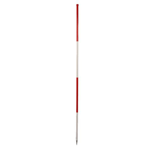 Poste Jalon madera 2mtr blanco-rojo | 12 piezas