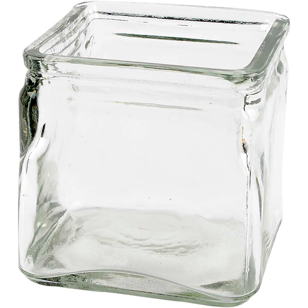 Creativ Company Square Glass, H: 10 cm, Dim 10x10 cm, 12 piezas 1 caja