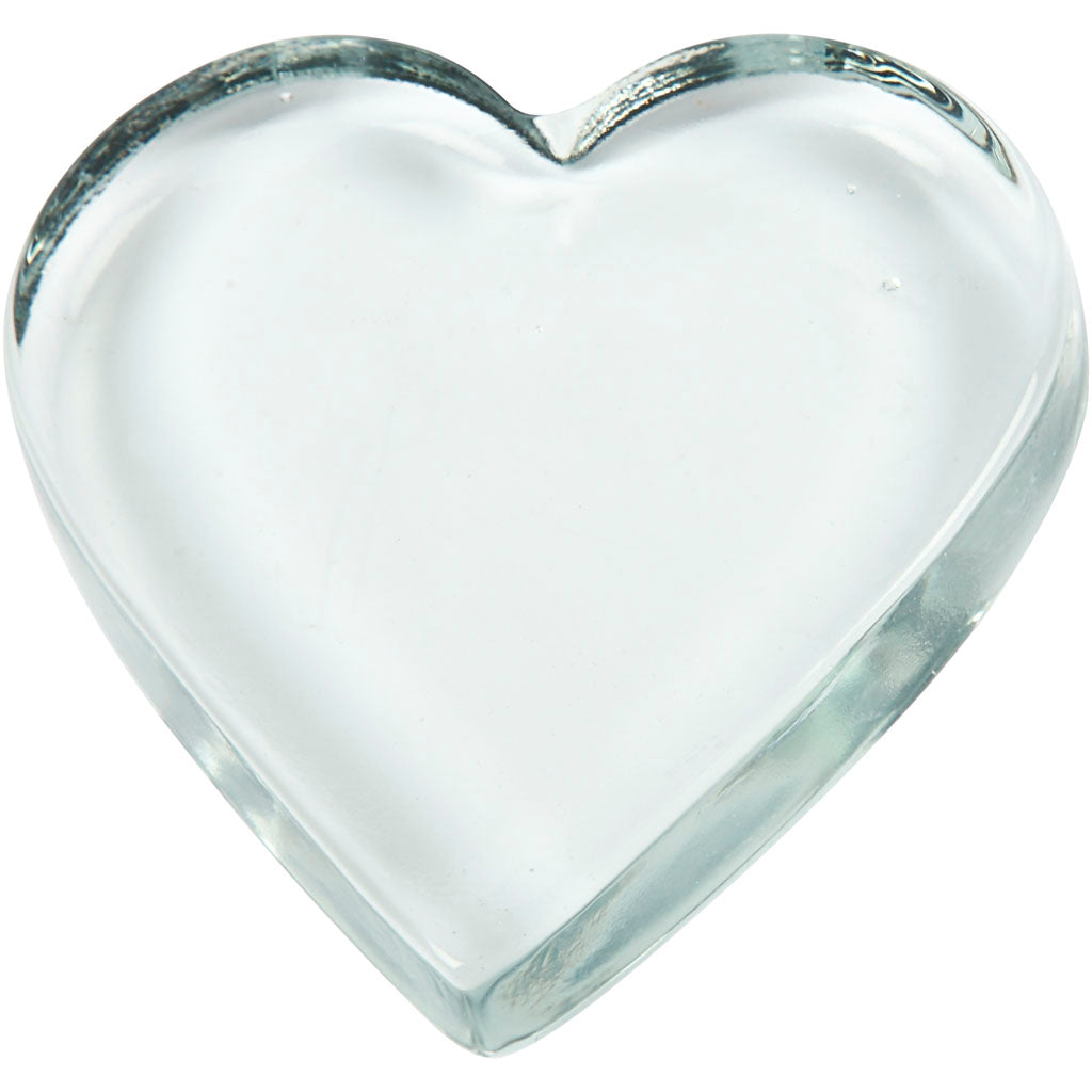 Creative Company Glass Hart trasparente 9x9cm, 10st.