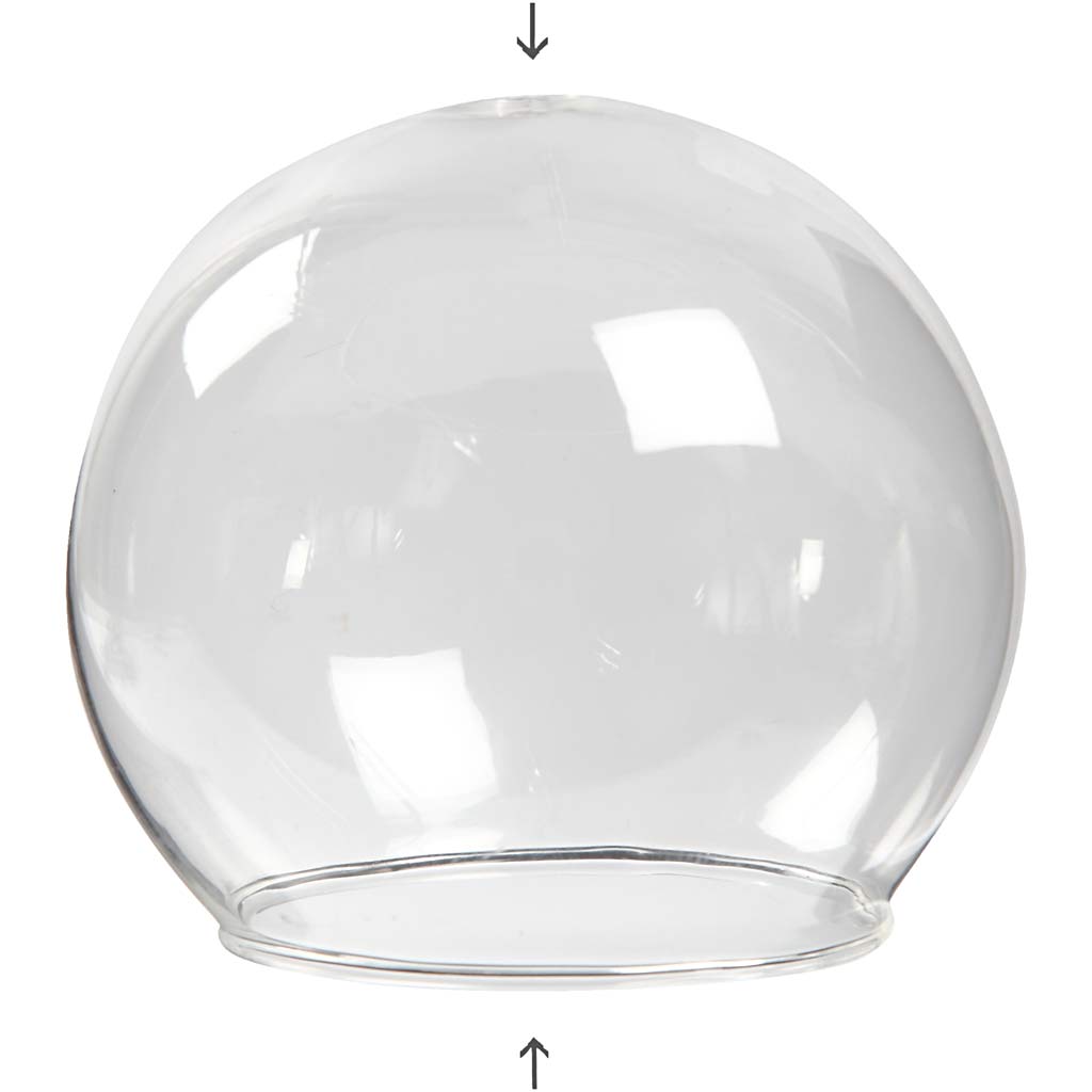 Creativ company vaso en forma de campana sin base, d 8 cm, medida agujero 5 cm, transparente, 4 piezas 1 caja