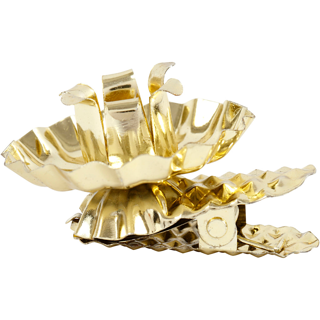 Portavelas Creativ Company para sujetar, d 40 mm, chapado en oro, 8 piezas 1 caja