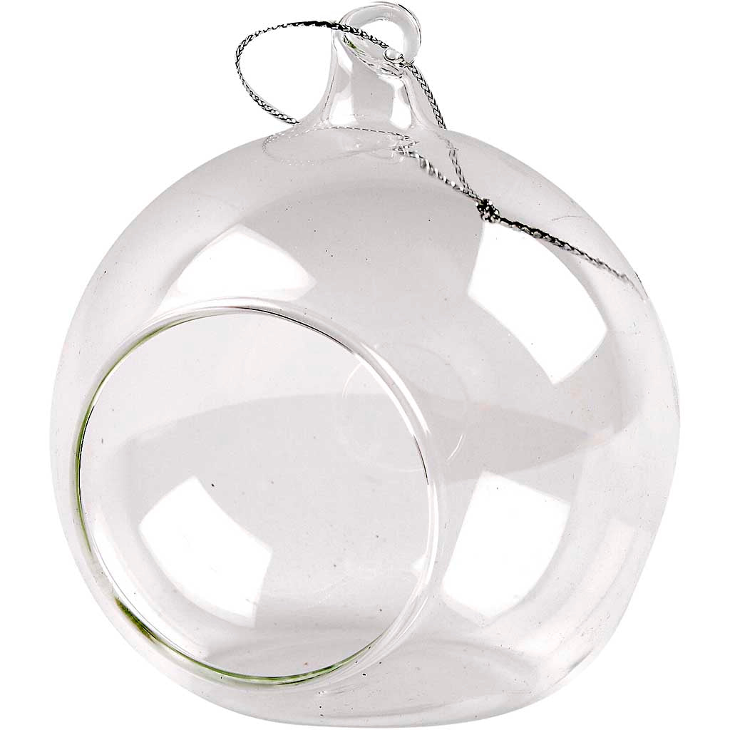 Creativ company adorno de cristal con abertura, d 8 cm, 6 piezas 1 caja