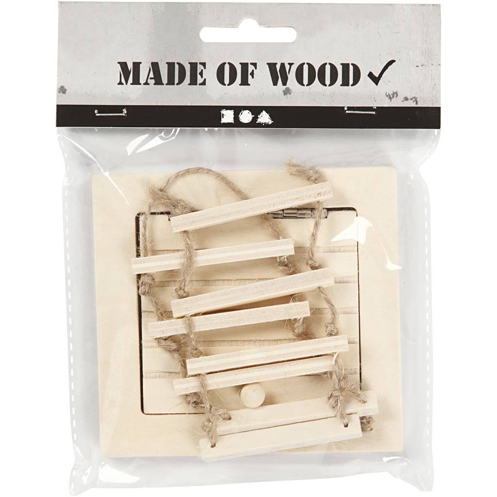 Creativ Company Mini wooden attic hatch and rope ladder