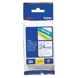 Nastro per etichette brother tze253 blu, bianco 24mmx8m