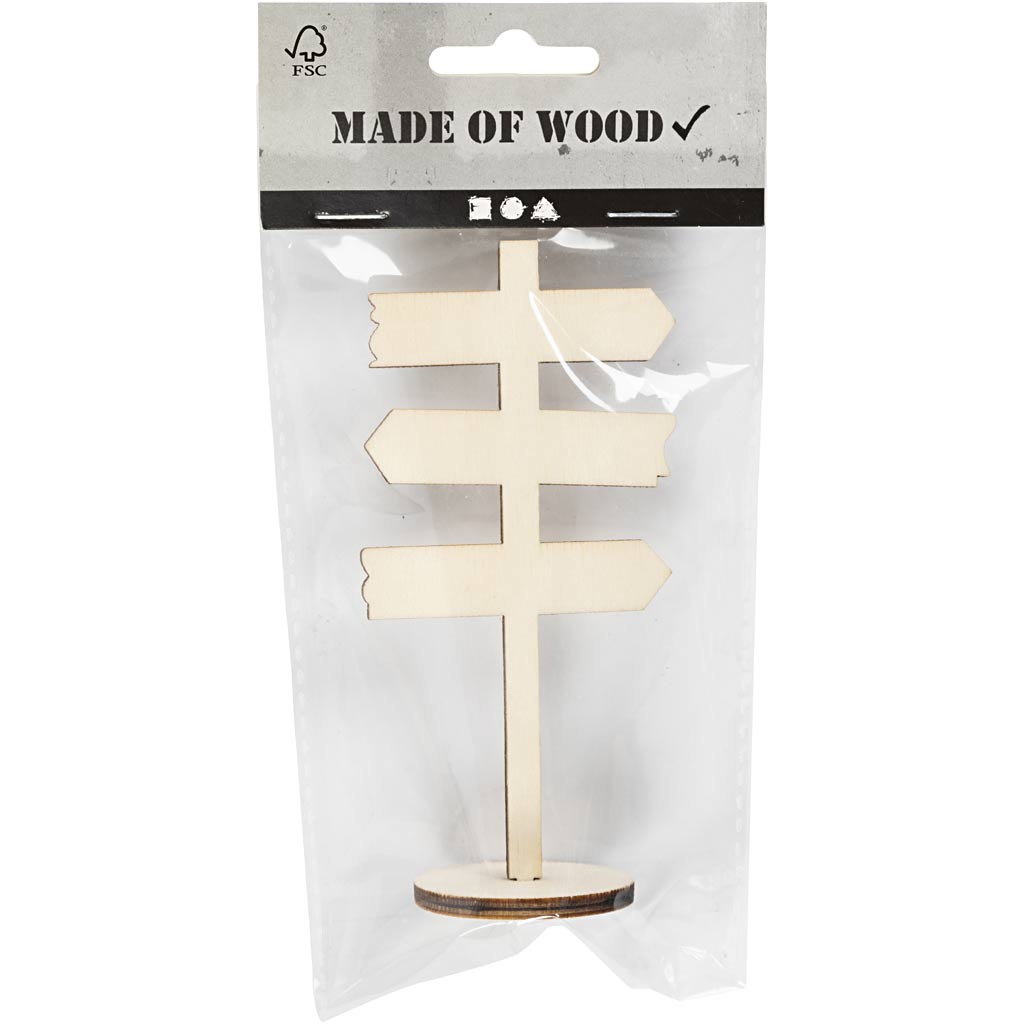 Flechas de placas de madera de Creativ Company a pie, 12 cm