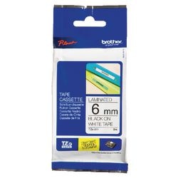 Nastro per etichette brother tze211 6mmx8m bianco e nero