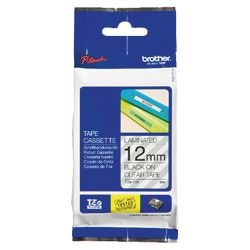 Nastro per etichette brother tze131 12mmx8m nero trasparente