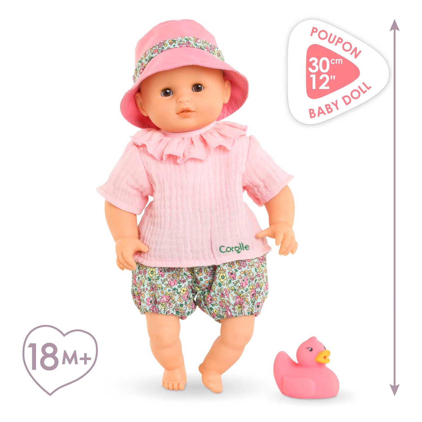 Corolle Badpop Coralie con anatra di gomma - Bloomer, 30 cm