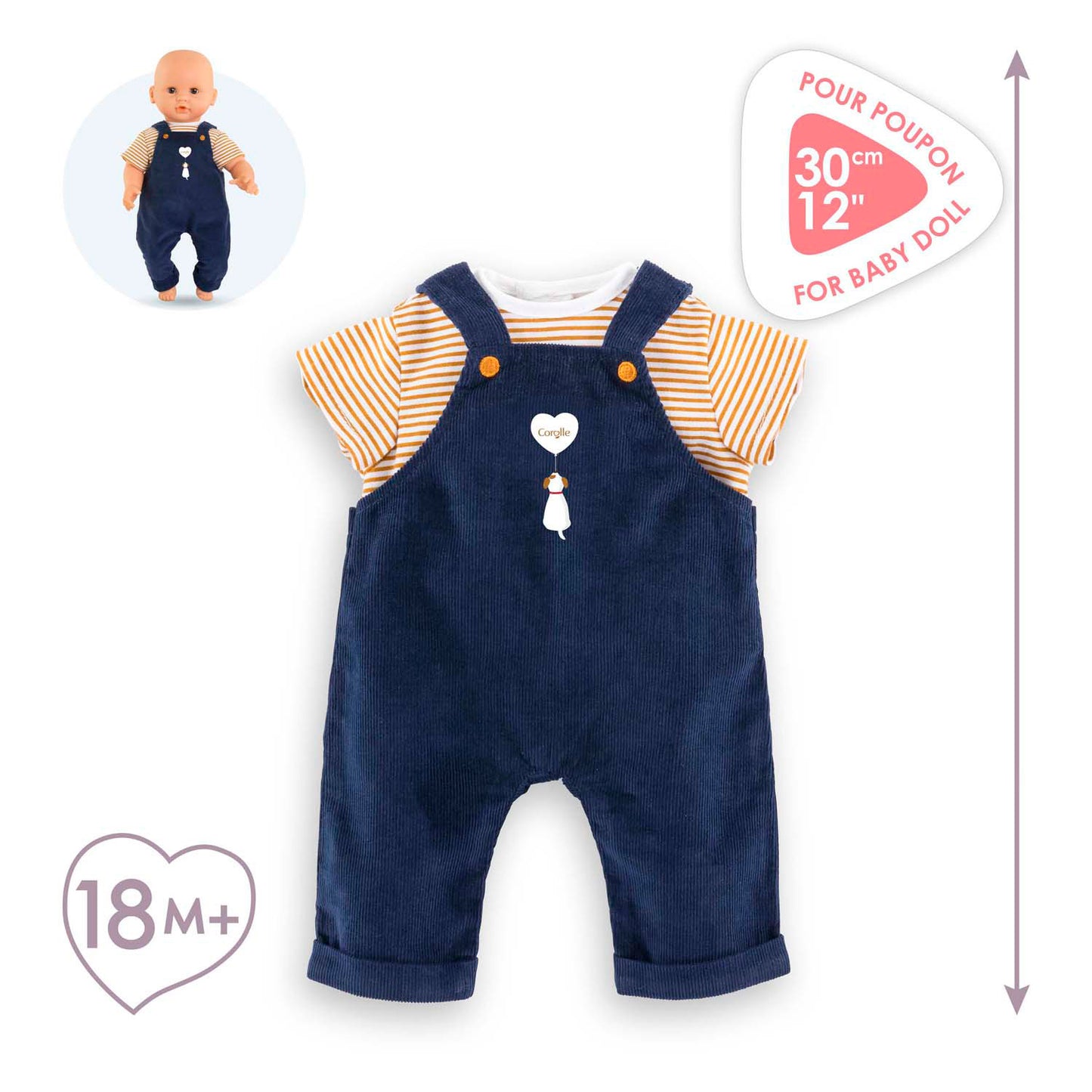 T-shirt Corolle e blu navy in generale, 30 cm