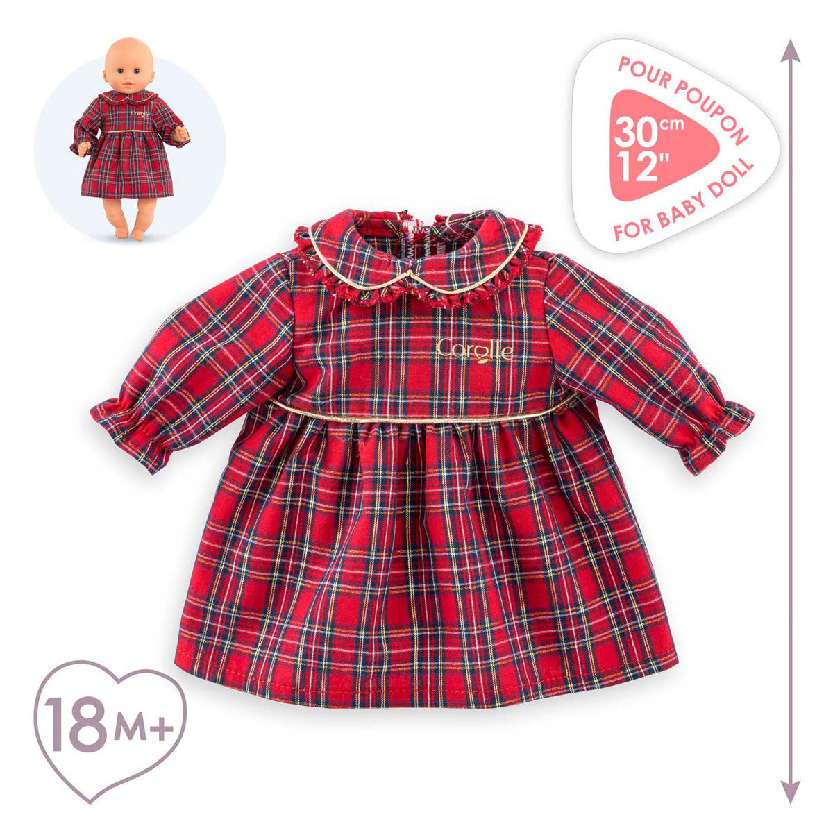Coralle Holidays Dress per baby pop, 30 cm