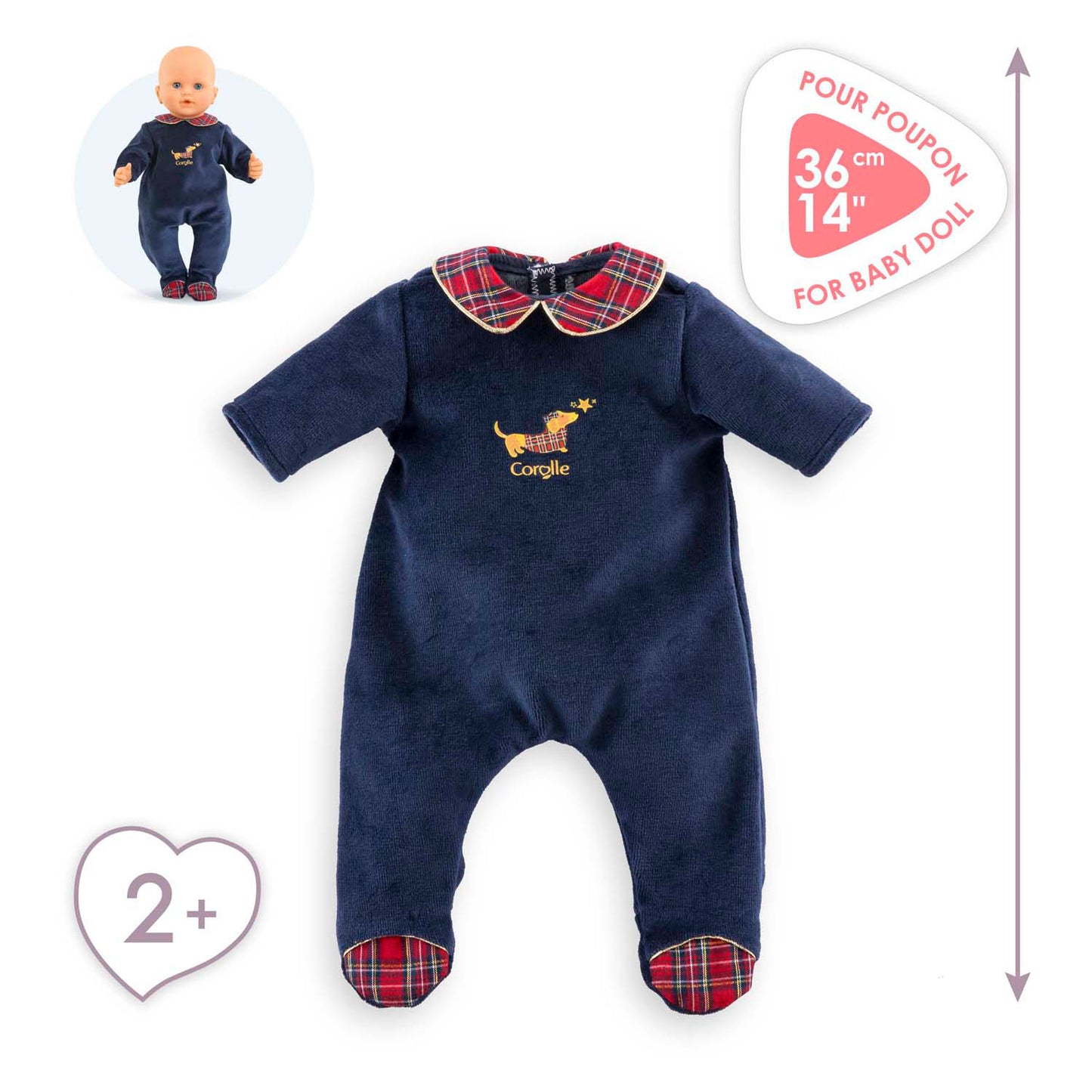 Corolle Holidays Dolls Pajamas, 36 cm