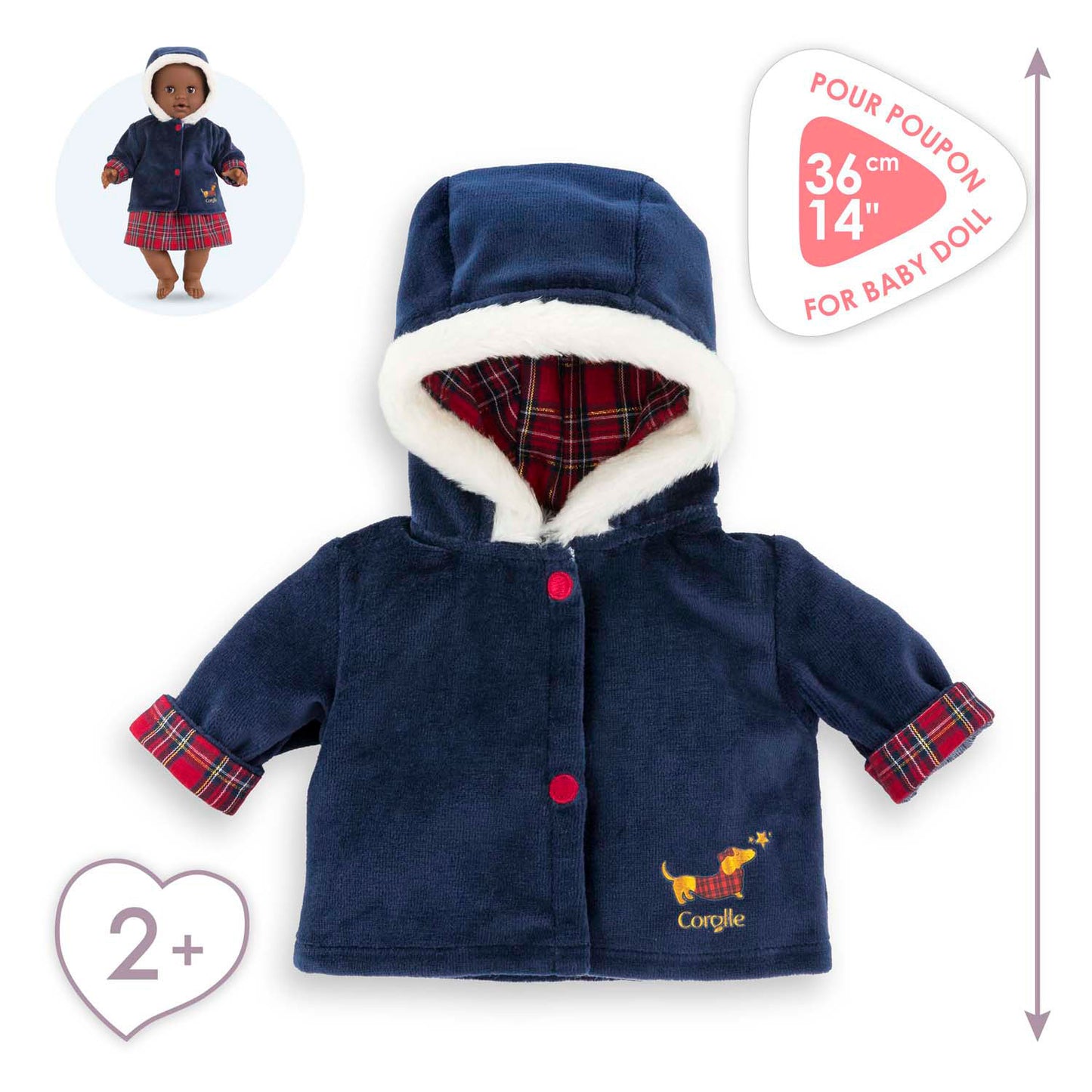 Corolle Holidays Jacket for Baby Pop, 36cm