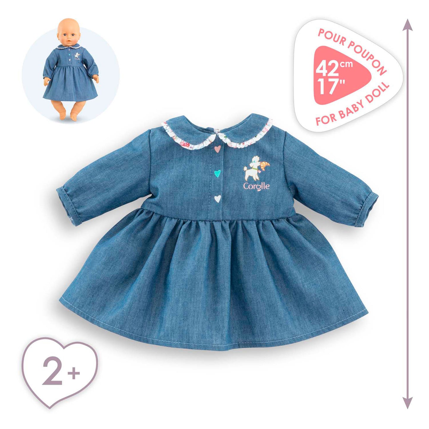 Vestido de Corolle para muñeca, 42 cm