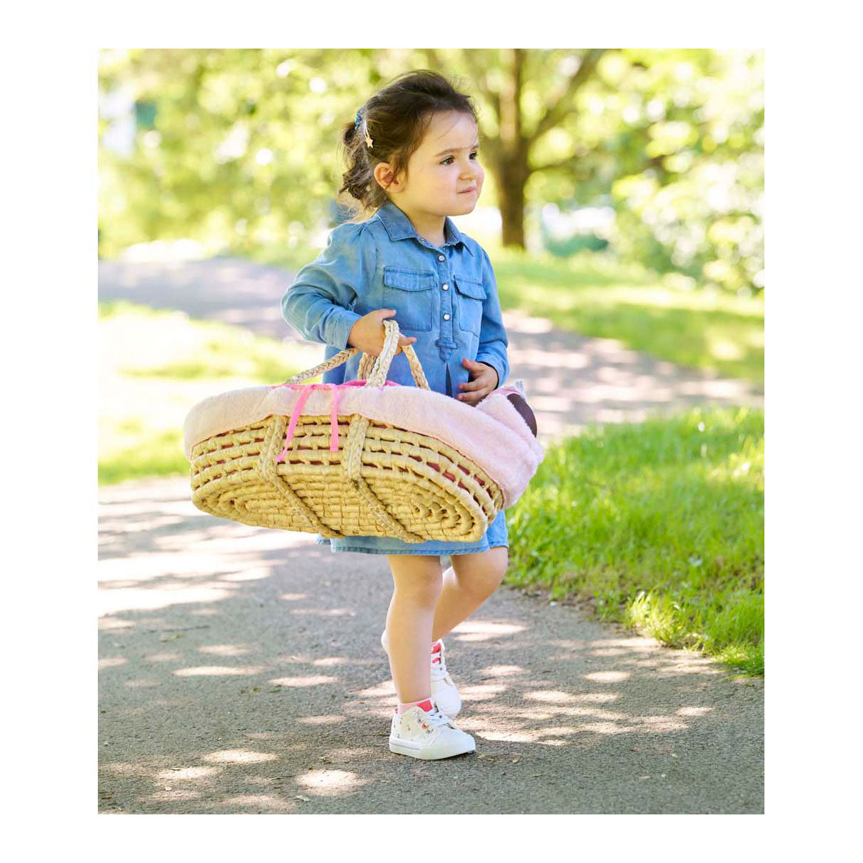 Set di cesti intrecciati Corolle per il bambino pop - peluche