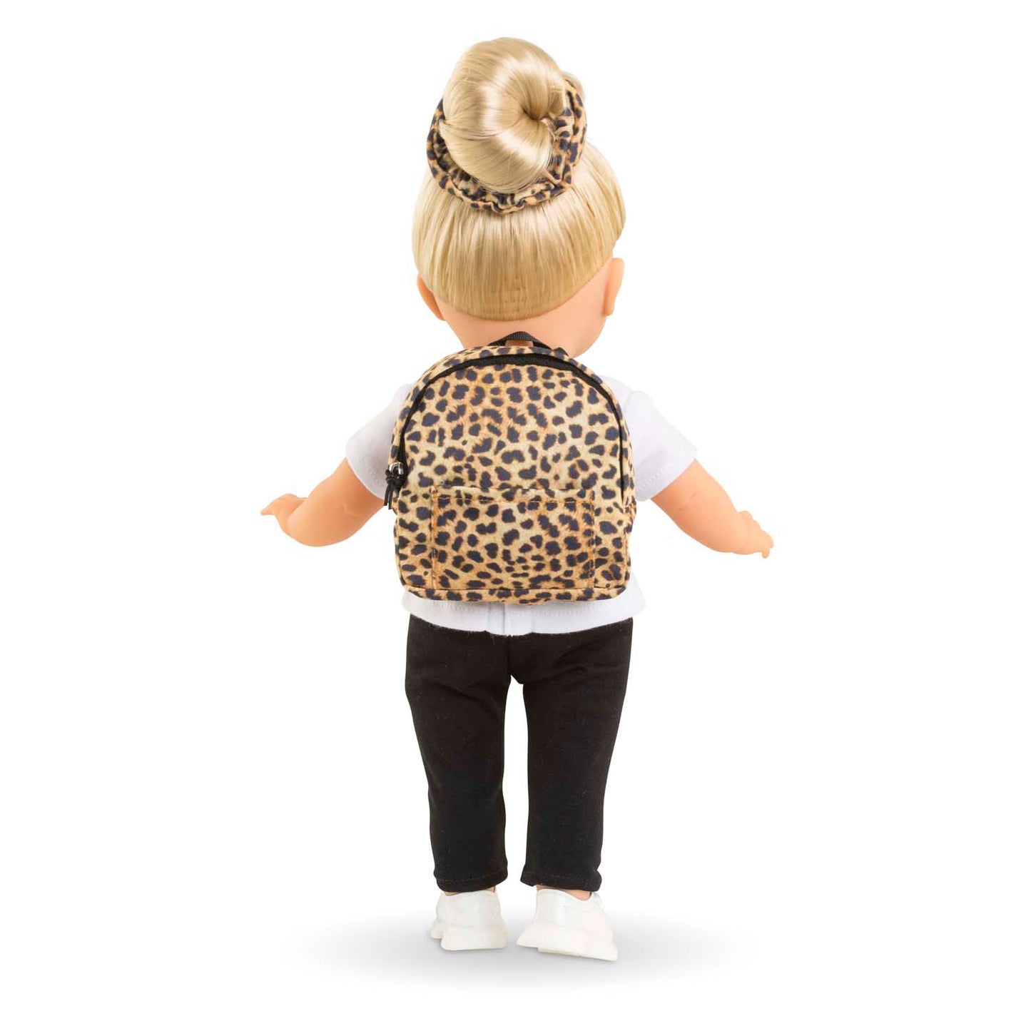 Mochila de corolle para muñecas leopardo, 36 cm