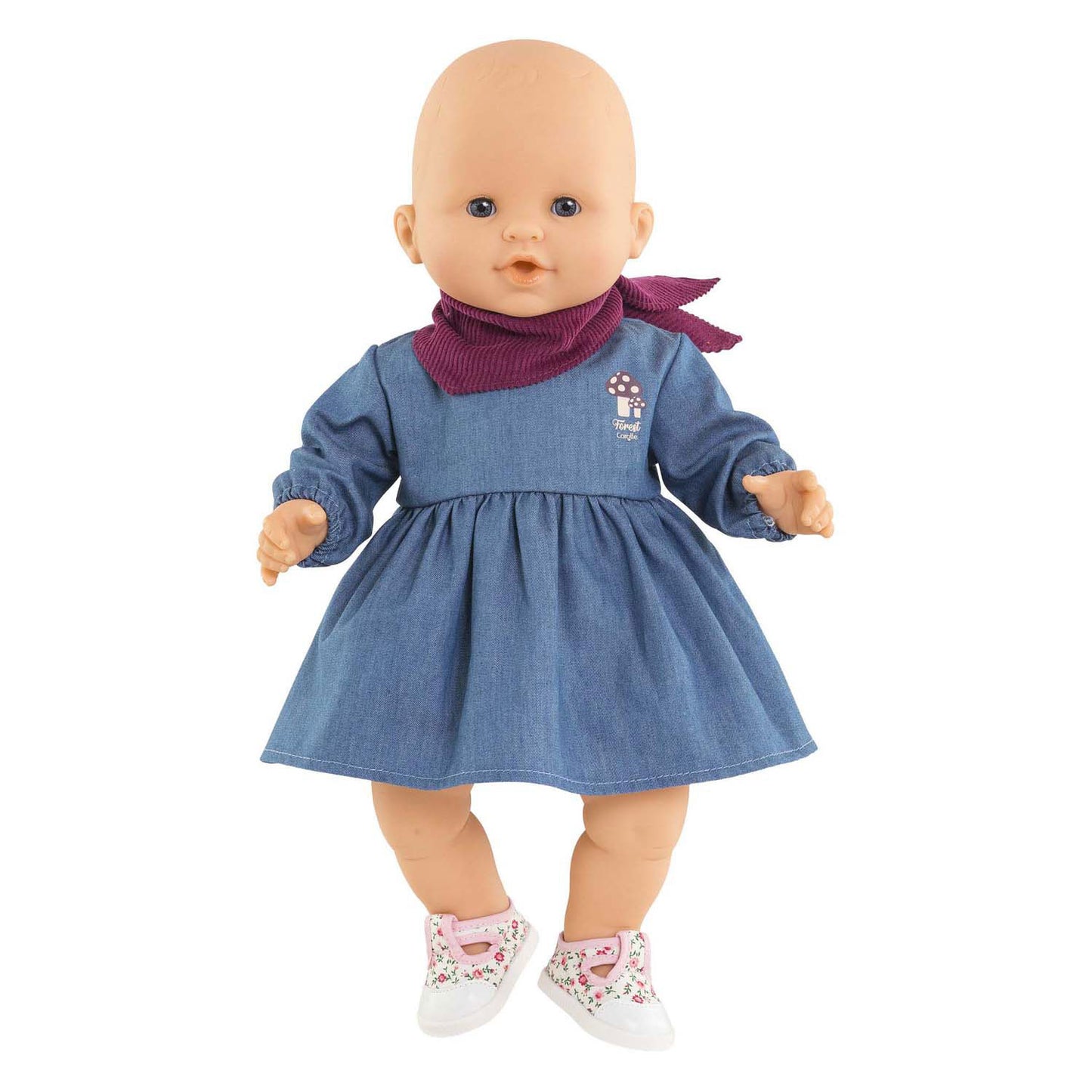 Abito jeans da bambola Corolle con sciarpa piccolo esploratore - 36 cm