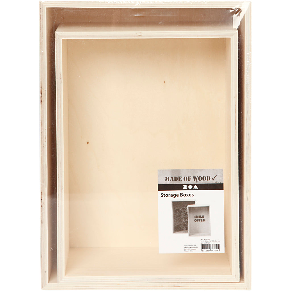 Scatole espositive aziendali Creativ, rettangolo, h: 27+31 cm, p: 12,5 cm, l: 19,5+22,5 cm, 2 pezzi 1 set