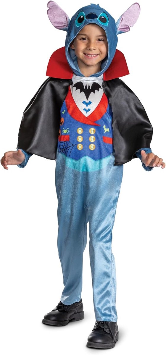 Travestimento disney lilo stitch classico costume da vampiro blu 5-6 anni
