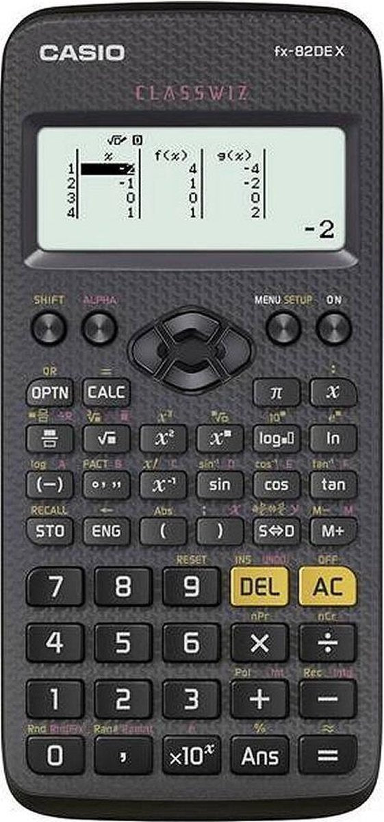 Casio fx-82dex - school calculator - 12-digit display - battery powered - black