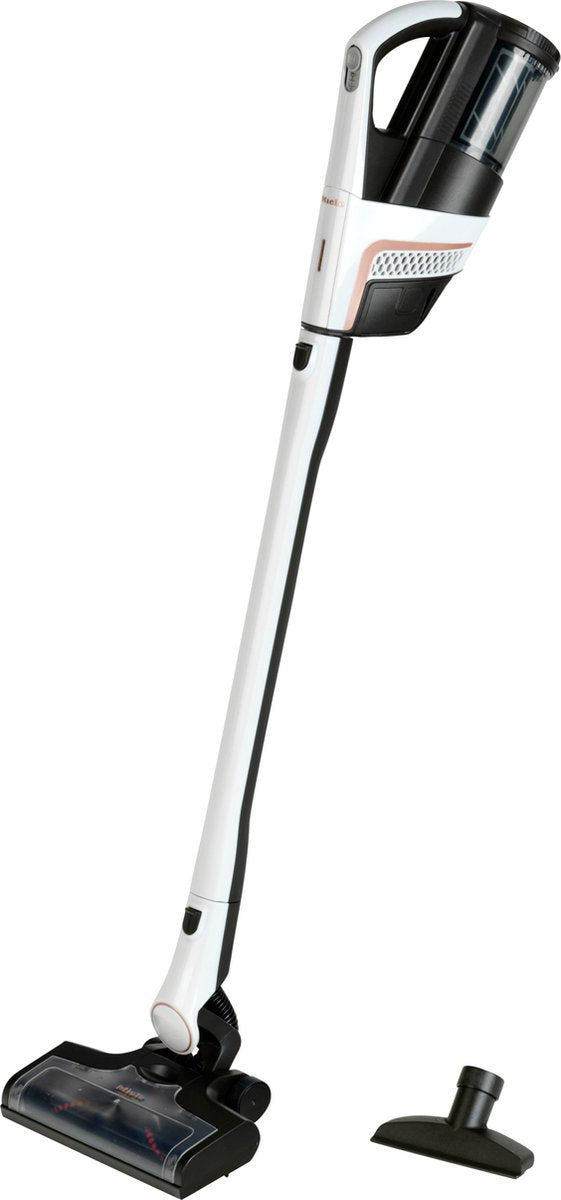 Aspiradora Klein Toys Miele Triflex - incl. boquilla de aspiración extra pequeña, depósito de polvo extraíble y boquilla para suelos - blanco y negro