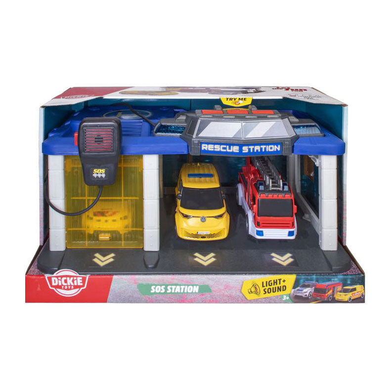 Stazione Dickie sos con 3 veicoli olandesi incl. luce e suono
