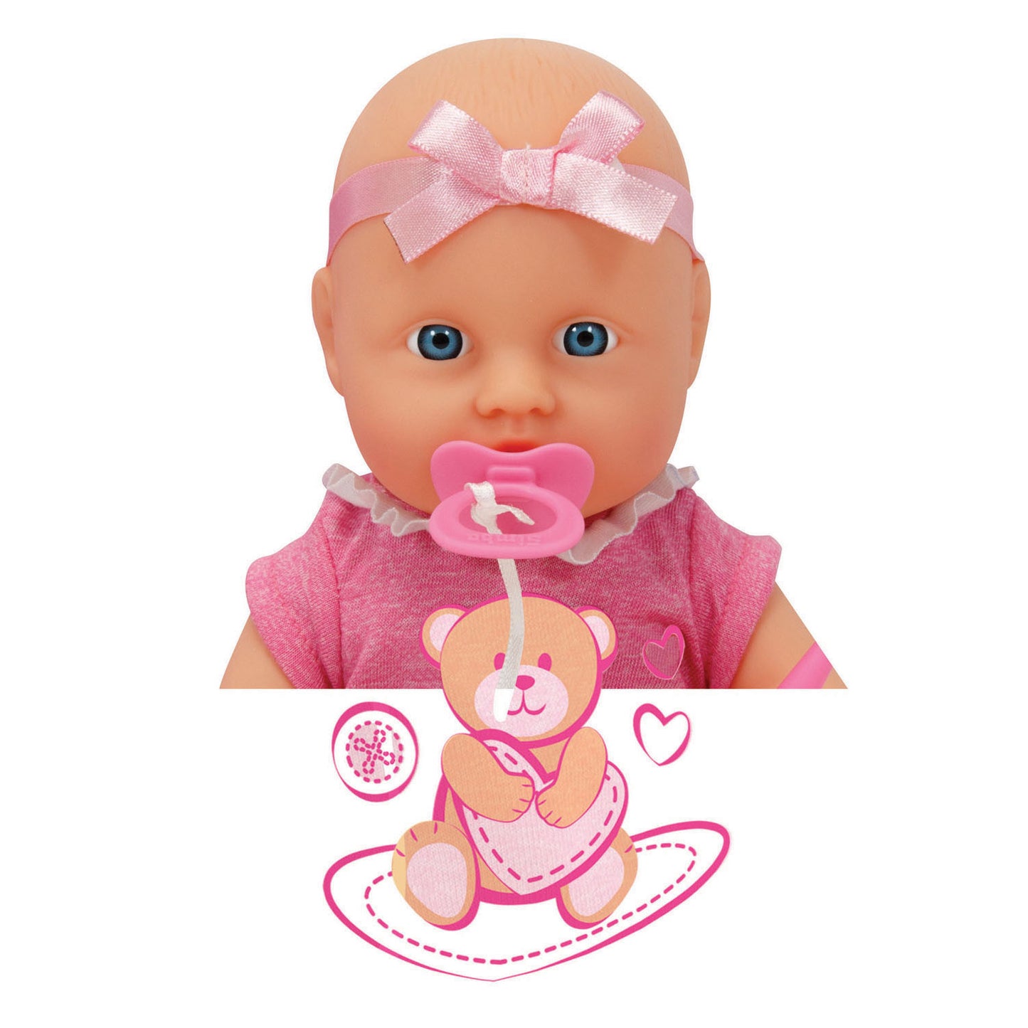 Recién nacido baby baby baby muñeca con accesorios 4dlg.
