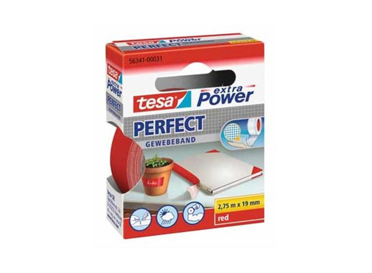 Nastro Tesa 2,75x19mm rosso