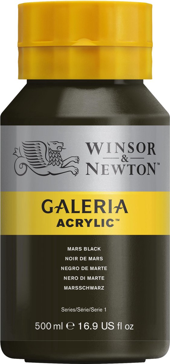 Winsor newton galeria acryl 500ml mars black