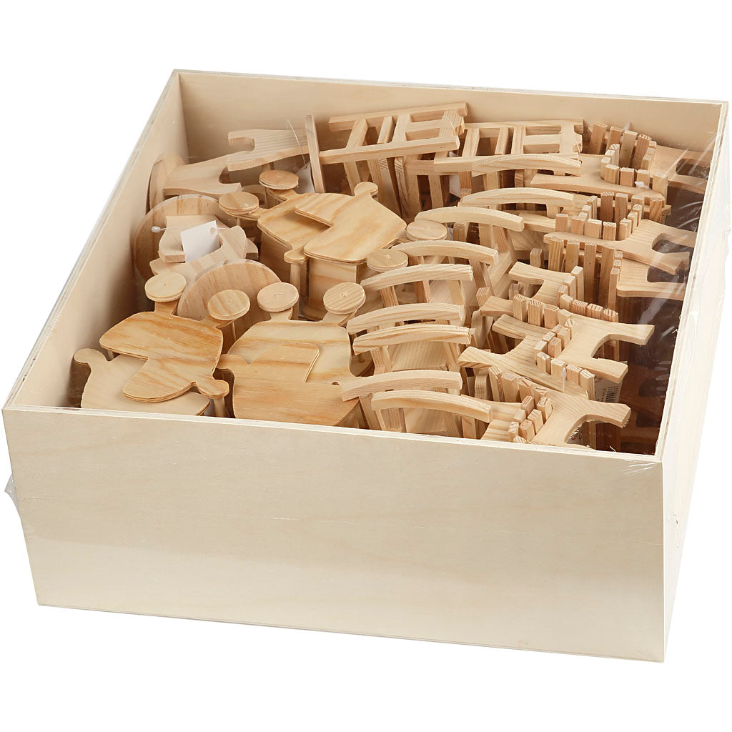 Mini mobili Creative Company, h: 5,8-10,5 cm, 50 pezzi 1 scatola