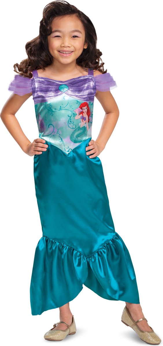 Disfraz princesa disney - la sirenita, ariel basic plus, talla xs (3t-4t años), niña
