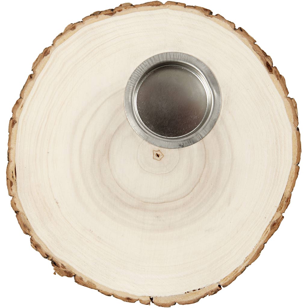 Soporte de luz de té de disco de madera de Creativ Company 14-16cm