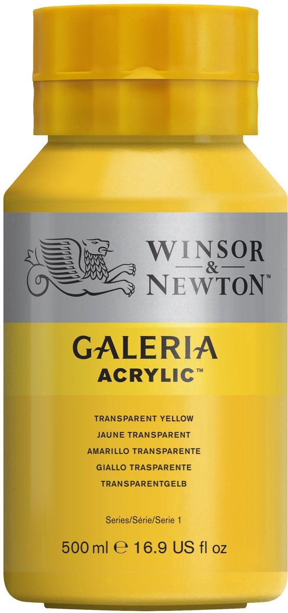 Winsor Newton Galeria acrilico 500ml giallo trasparente