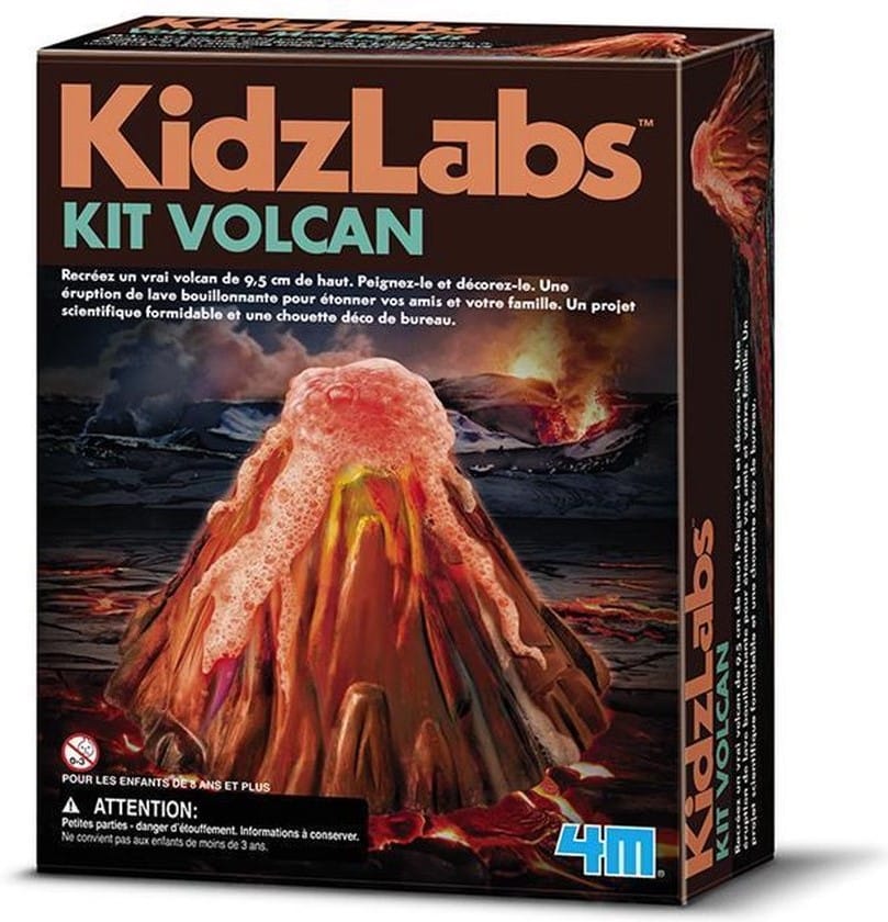 4m versare e dipingere un vulcano di 9,5 cm di altezza