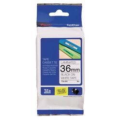 Nastro per etichette brother tze261 36mmx8m bianco e nero