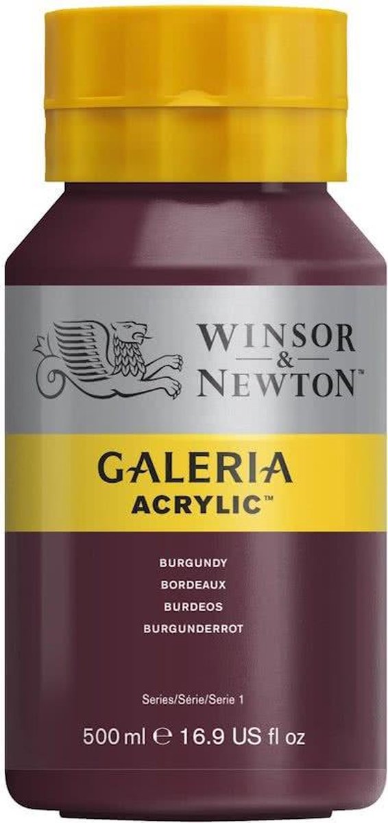 Winsor newton galeria acrilico 500ml burdeos