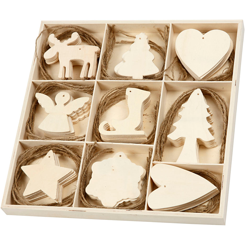 Decora tus perchas de Navidad de madera, 72.