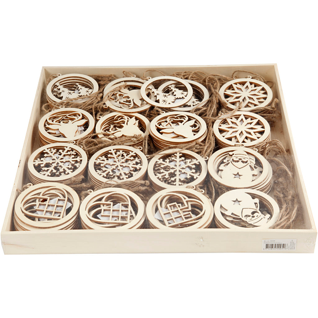 Creativ company addobbi natalizi, d 8 cm, spessore 0,3 cm, 144 pezzi 1 scatola