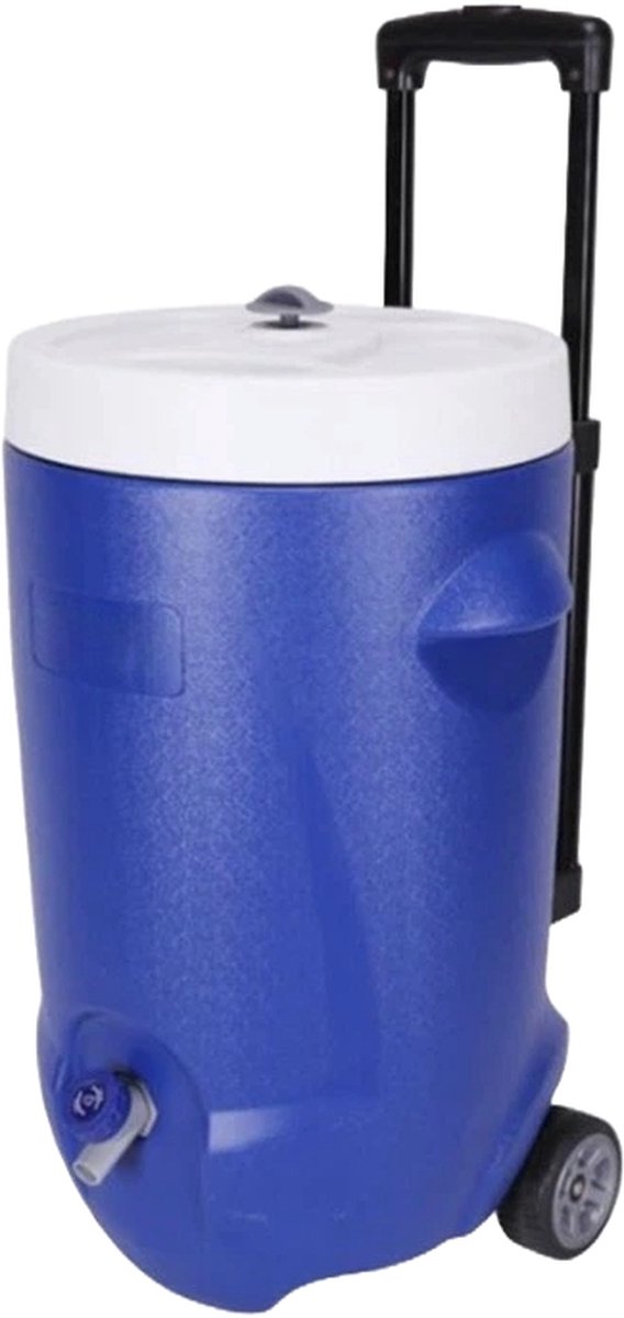 Steamy Cool 20 Roller - Dispensador de bebidas aislado, enfriador de bebidas con grifo sobre ruedas - 20 litros - azul