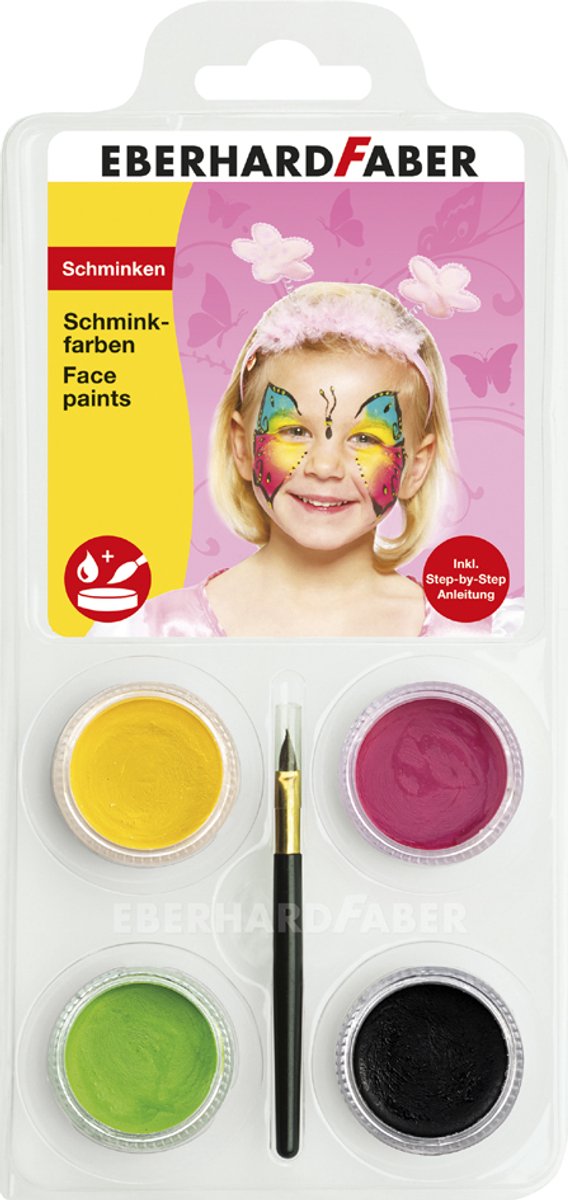 Set trucco Eberhard faber - serpente - bianco, giallo, verde, nero - ef-579026