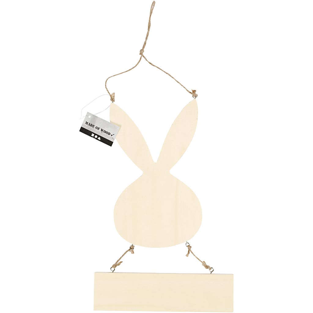Coniglio Creative Company con piatto, h: 29,5 cm, l: 19,2 cm, 1 pezzo