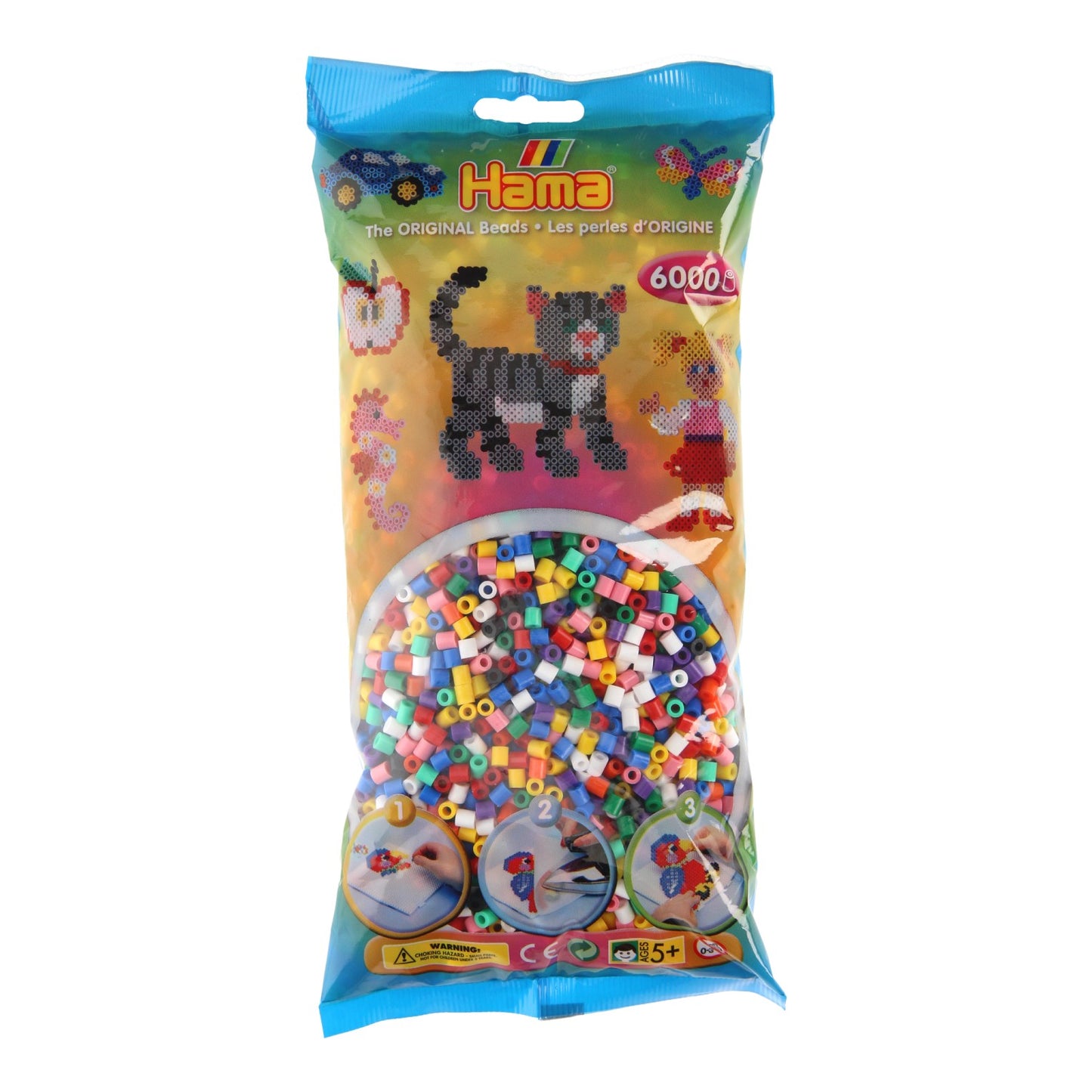 Mix di colori Hama Iron Beads (00), 6000st.