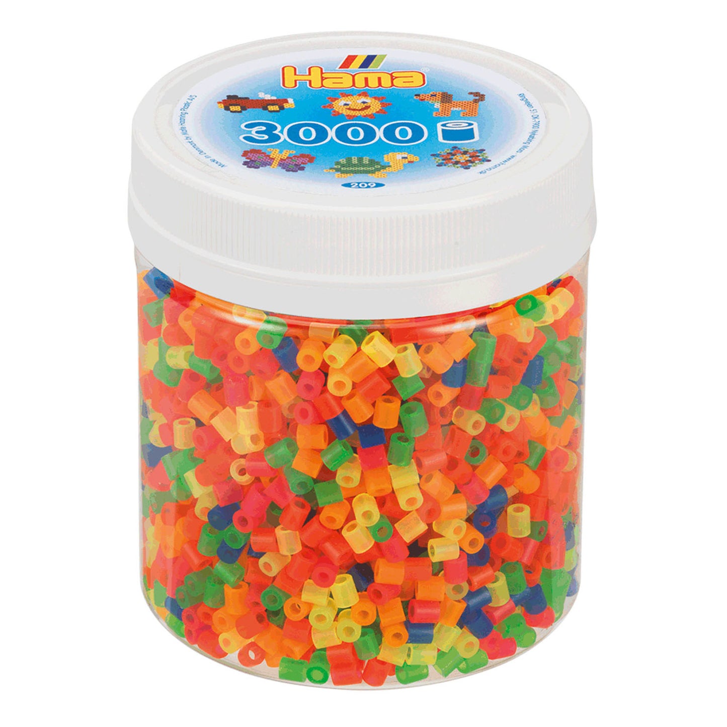 Hama String perline nel barattolo neonmix (51), 3000st.