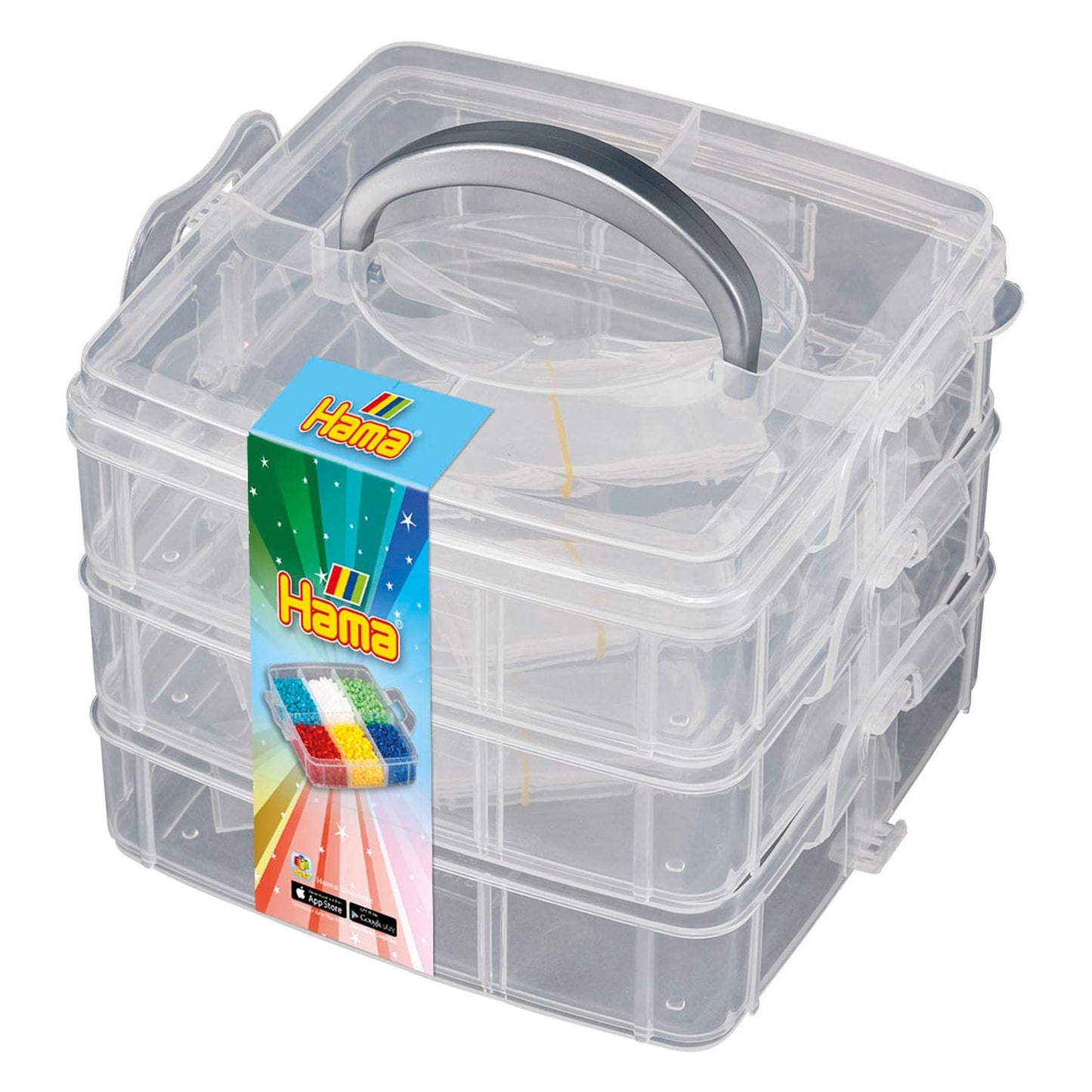 Hama Iron Beads Box Box pequeña con 3 cajones
