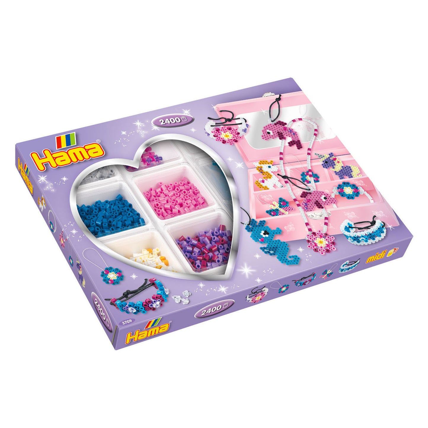 I gioielli set di perline da stiro Hama rendono viola, 2400 °.